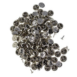 Maxbell 100 Sets DIY Tie Tacks Butterfly Pinch Back Pins Brooch Findings Silver
