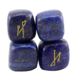 Max Natural Crystal Stone Engraved 4 Angel Symbols Palm Stone #6