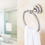 Max Maxb Stainless Steel Wall Mount Towel Ring Holder Hanger Bathroom Hardware Silver