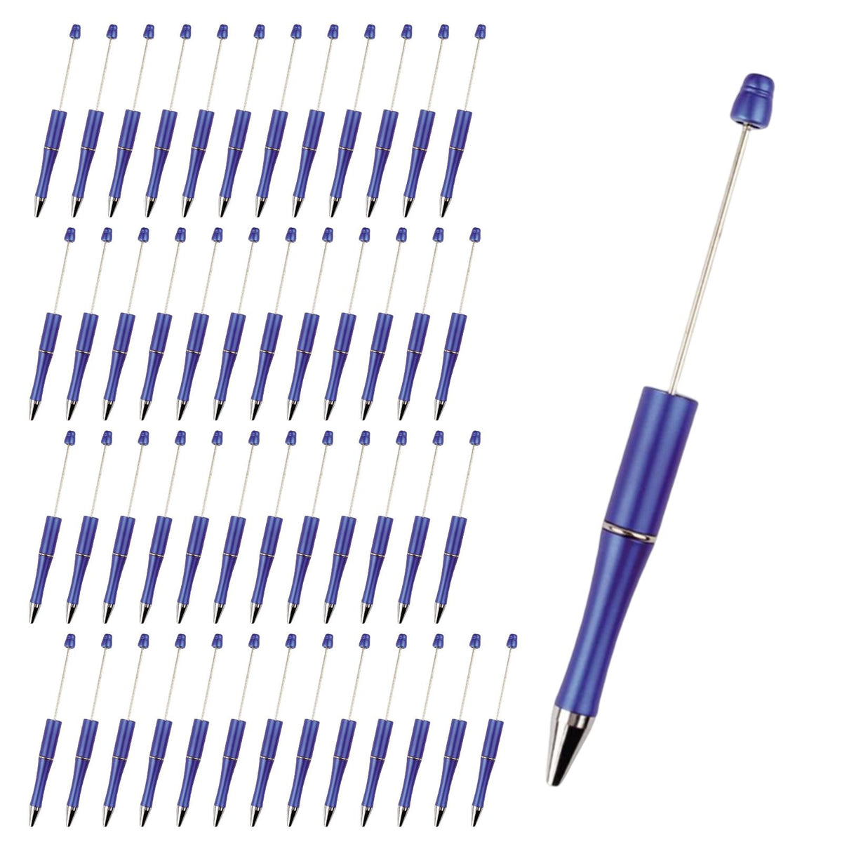 Maxbell 50x Bead Pens Ballpoint Pen Ball Pen for Office School  Blue