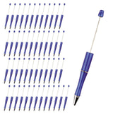 Maxbell 50x Bead Pens Ballpoint Pen Ball Pen for Office School  Blue
