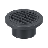 Maxbell Black Air Vent Ducting Piece Air Ducting Pipe Assembly 90mm Round Vent Cover