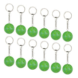 Maxbell 12 Pieces Pickleball Keychain Bag Pendant for Luggage Tags Purse Accessories Green