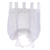 Max Roman shade European embroidery style tie up window curtain White 80x140cm