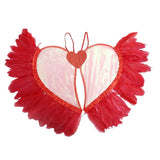 Maxbell Movable Angel Wings Photoshoot Party Prop for Adult Parades Halloween Red