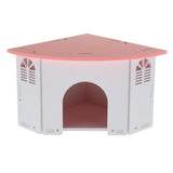 Max Small Animals House Cage Wooden Villa Hut Toy Hamster Exercise Toy Pink
