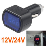 Maxbell Digital LED 12V/24V Car Vehicle System Voltmeter Voltage Gauge Volt Meter