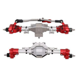 Maxbell CNC Scale Front&Rear High Lift Portal Axle for Axial SCX10 II 90046 Gray