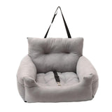 Maxbell Dog Car Seat Kennel Protector Lightweight Outdoor Dog Booster Seat for Kitty Light Gray
