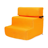 Maxbell Pet Dog Stairs Ladder Ramp Puppy Washable Removable 3 Steps for Sofa Indoor Orange