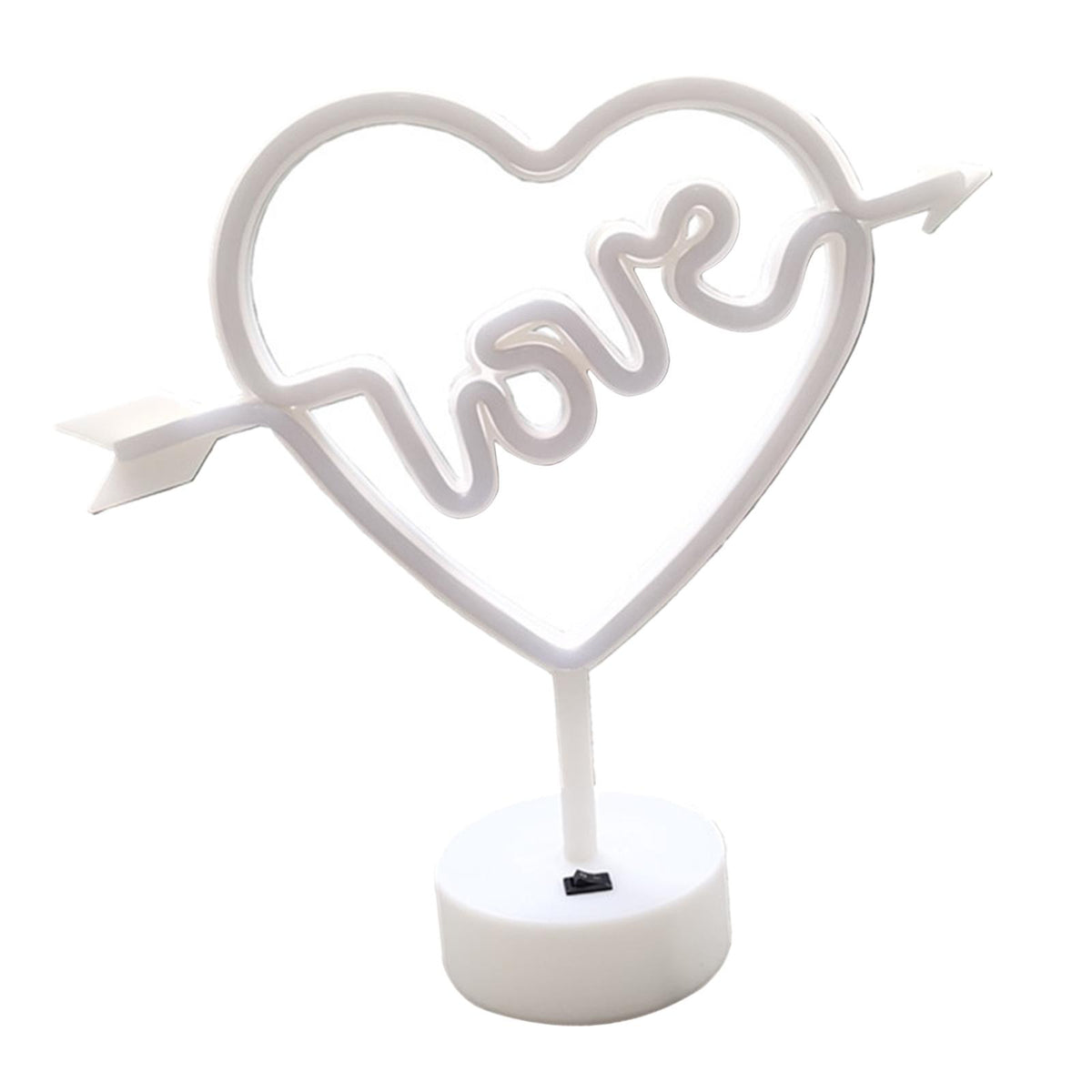 Maxbell Heart Shape Neon Light Decorative Neon Sign for Home Living Room Table Yellow
