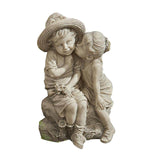 Maxbell Garden Statue Decoration Boys and Girls Sculptures Crafts Ornament 15x10x4cm