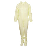 Maxbell Anti-static coverall with Respirator-Fit Hood + Soft Bottom Shoes Yellow