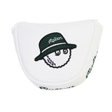 Maxbell Golf Putter Cover Durable Sleeve Golf Accessories PU Mallet Putter Headcover White Green