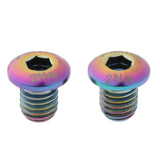 Maxbell 2 Titanium Bicycle Hydraulic Brake Cylinder Bolts Oil Disc Lid Screw Rainbow
