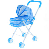 Max Mini Foldable Baby Push Cart Pushchair Stroller Pretend Play Toys Blue