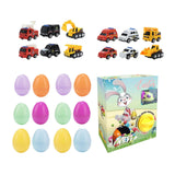 Maxbell 12x Prefilled Easter Eggs with Toys Holiday Figures Cars 22x28x8cm