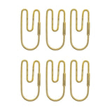 Maxbell 6x Solid U-Shaped Car Key Ring Keyring Fob Hooks Buckle Organizer Tools