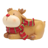 Maxbell Resin Garden Flower Pots Christmas Flower Vase Ornament for Tabletop Reindeer