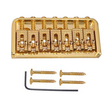 Max 7 String Guitar Roller Saddle Bridge Tailpiece for Electric Guitar Golden