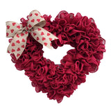 Maxbell 15.75'' Valentines Day Wreath Wall Hanging Heart Wreath for Easter Decor