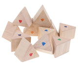 Maxbell Wooden Triangle Weight Blocks Weight Memory Game Kids Early Educational Toy