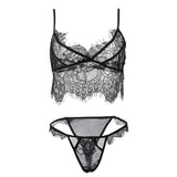 Maxbell Women Sexy Lace Bra Panty Lingerie Sleepwear Babydoll Bodysuits M  Black