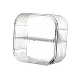 Maxbell Acrylic Display Case with Door Shelves Multi Tier for Figures Model Toy Shop 2 Layer Clear