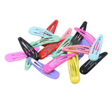 Max 20Pcs Solid Candy Color Hair Clips No Slip Metal Hair Clips Snap Barrettes