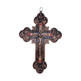 Maxbell Religious Crucifix Christian Cross Pendant for Travel Holiday Anniversary Red