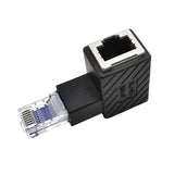 Maxbell Cat6 Ethernet Adapter 8P8C Male/Female 90 Degree for Switches Hubs Routers Up
