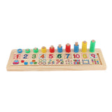 Max Kids Educational Toys Color Number Counting Stacker Montessori Board Style 2