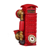 Maxbell Piggy Bankss Phone Booth Money Saving Box Delicate for Home Decoration Red
