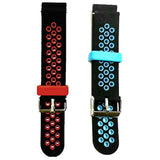 Maxbell 2 Pieces universal Replacement two-colorSilicone Watch Wrist Sport Straps