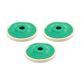 Maxbell 3Pcs Felt Wool Buffing Wheel Angel Grinder Polishing Disc Pad for Marble Green