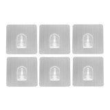 Max Traceless Wall Hook Adhesive Sticky Clothes Hanger 70x70mm Silver -6pcs