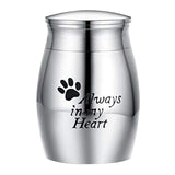 Maxbell Cremation Memorial Urn Remembrance Waterproof Souvenir Organizer Pet Urn Footprint pattern