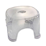 Maxbell Seat Small Shower Bench Household Clear Lightweight Bathroom Stool Boys Kids white