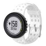 Maxbell Silicone Replacement Sport Watchband for Suunto M1 M2 M4 M5 White + White