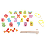 Maxbell 3D Kids Wooden Magnetic Fishing Toy Early Educational Toy - Animal & Math