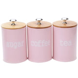 Maxbell Kitchen Metal Spice Seasoning Canister Salt Sugar Pepper Container Jar Pink