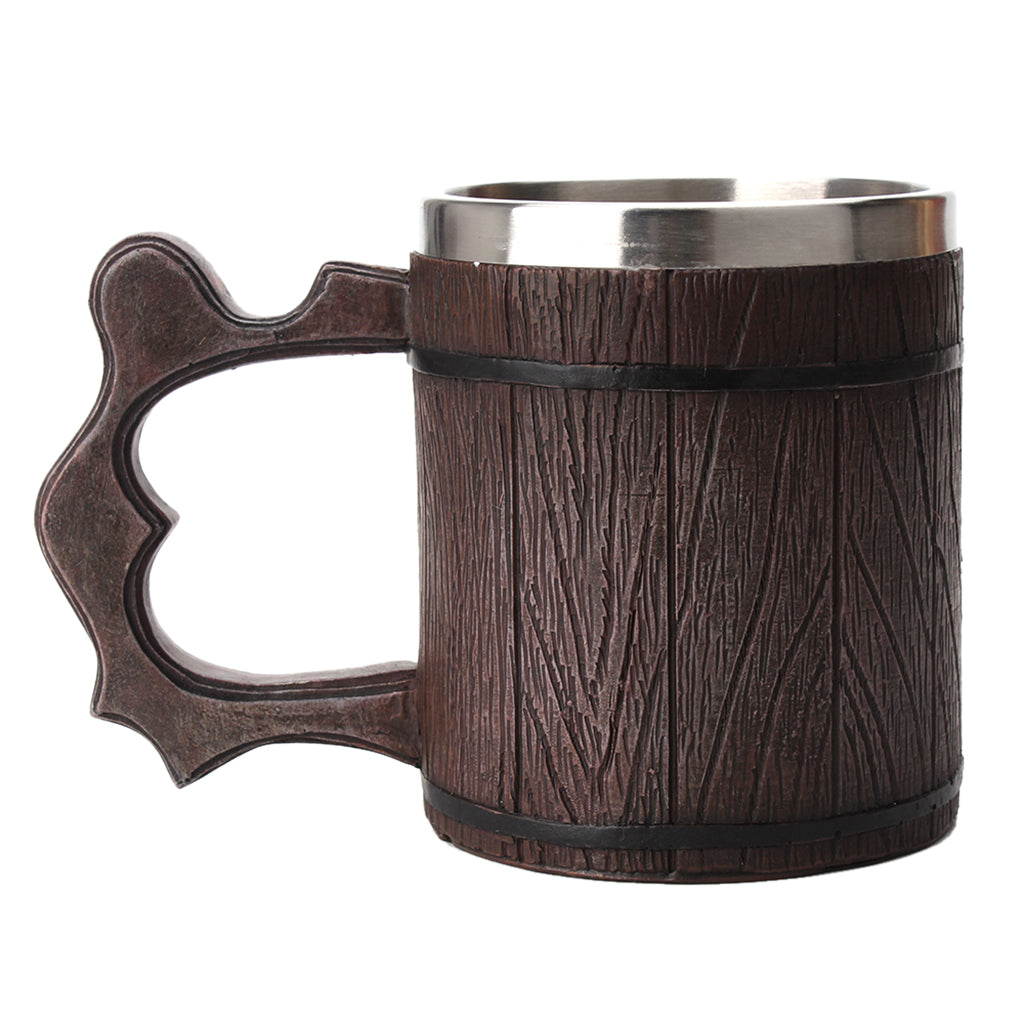 Maxbell Stainless Steel Mug Imitation Wood Cup Beer Coffee Cup Christmas Cup