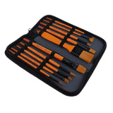 Maxbell 10Pieces Wooden Handle Nylon Hair Painting Brush for Watercolor Oil Painting