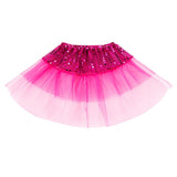 Maxbell  2-7Y Kids Girls Sequined Party Ballet Dance Costume Tutu Skirt Rose Red