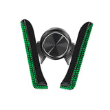 Maxbell Car Phone Holder Hands Free Rhinestone Interior Accessories for Vehicle Green