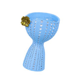 Maxbell Modern Flower Pot Planter Ornament Sculpture Desktop Vase for Hotel Office Blue