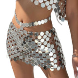 Maxbell Body Chain Costumes Accessories Hollow Out Trendy for Summer Festival Dress Skirt