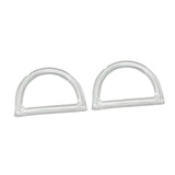 Maxbell 2Pcs Women Purse Handles Belt Replacement DIY Handmade for Tote Purse Making clear D shape