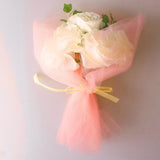 Max 10 Pieces Gauze Flower Wrapping Paper Bouquet Packing Decor Soot pink