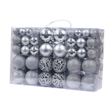 Maxbell 100Pcs Christmas Tree Ornaments Baubles 3/4/6cm for Home Decoration Argent